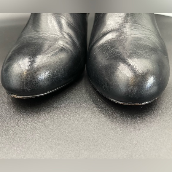 COACH Holiday Soft Shine Calf STUDS Black Leather Ankle Bootie ~ Women’s 8.5 - Picture 11 of 13